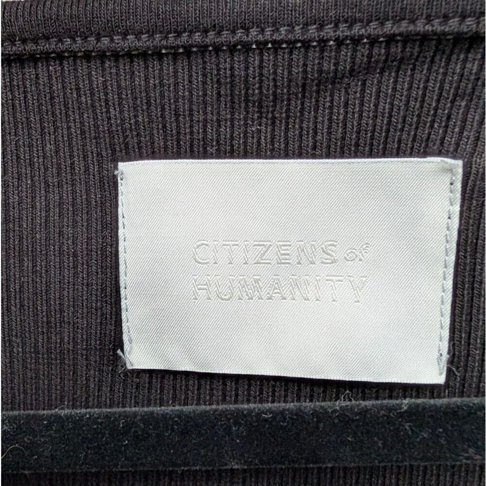 Citizens of Humanity Iris Cut Out Knit Top Womens Black Long Sleeve Slim Fit - Picture 4 of 8